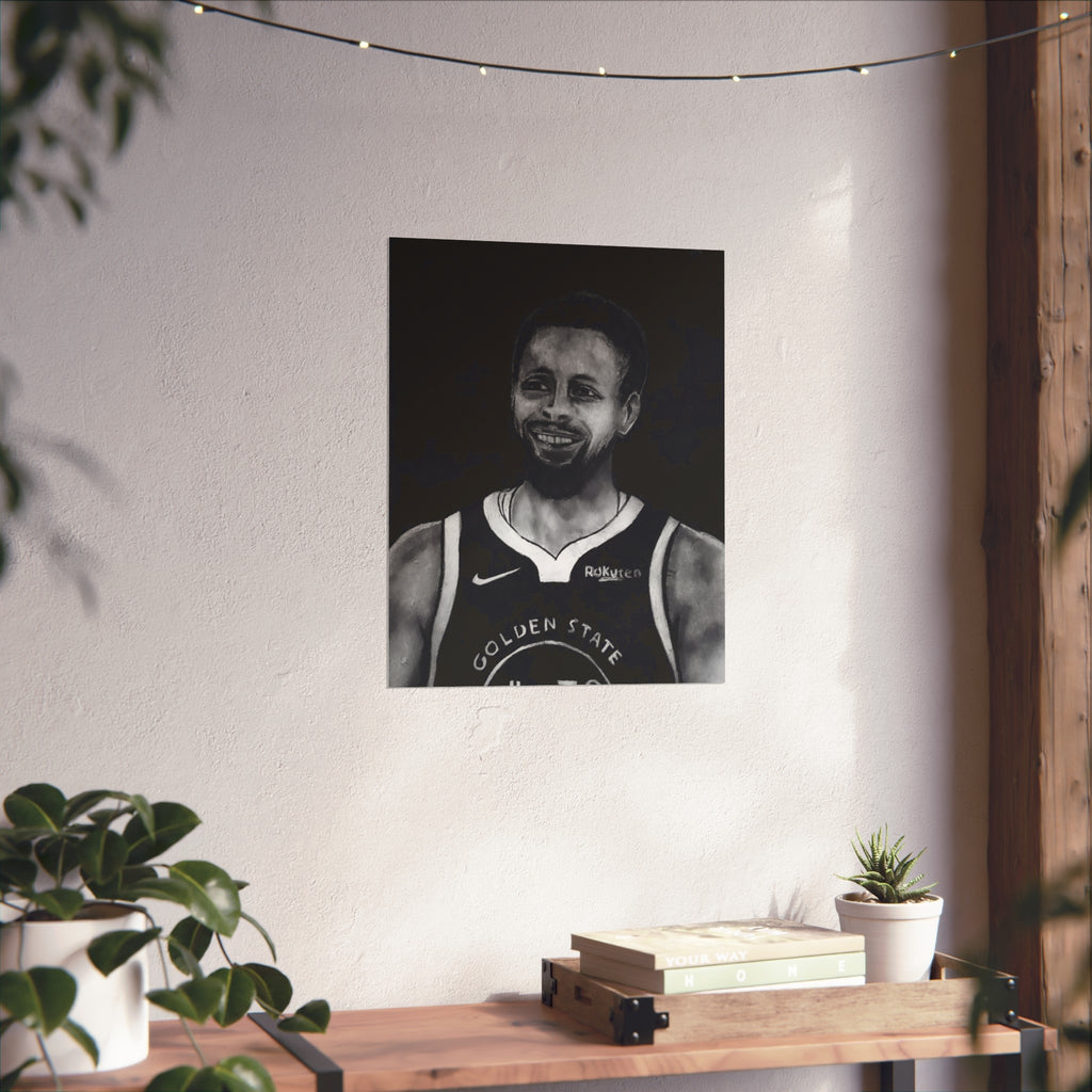 Steph Curry - Open Edition Print -Charcoal Drawing