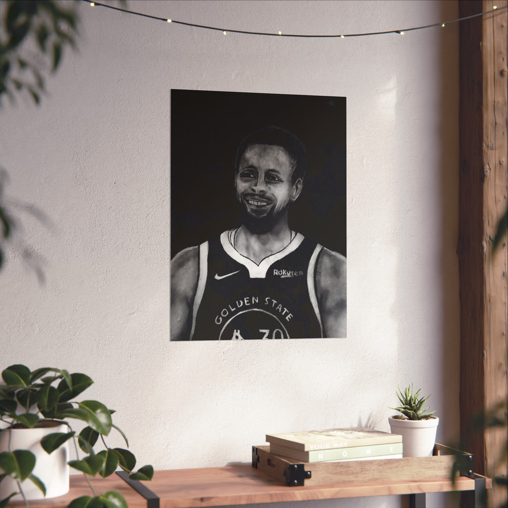 Steph Curry - Open Edition Print -Charcoal Drawing