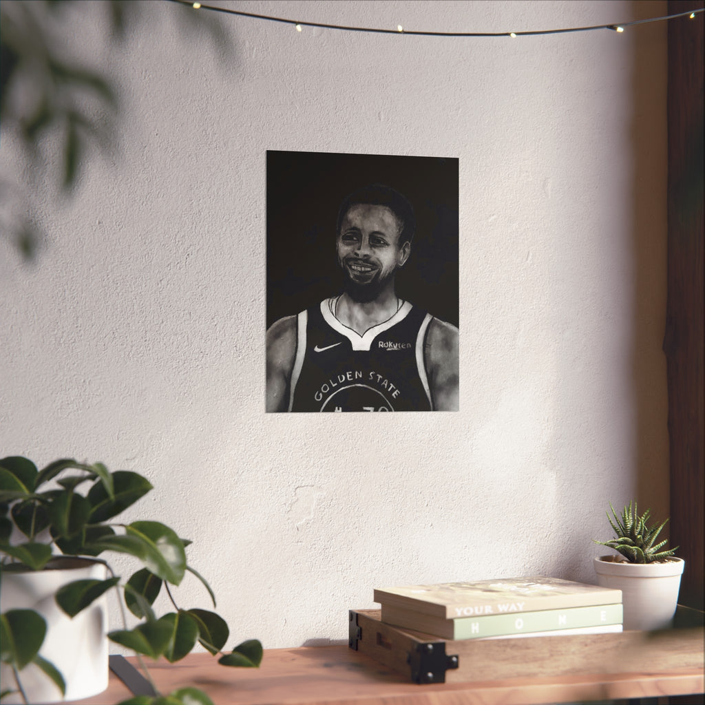 Steph Curry - Open Edition Print -Charcoal Drawing